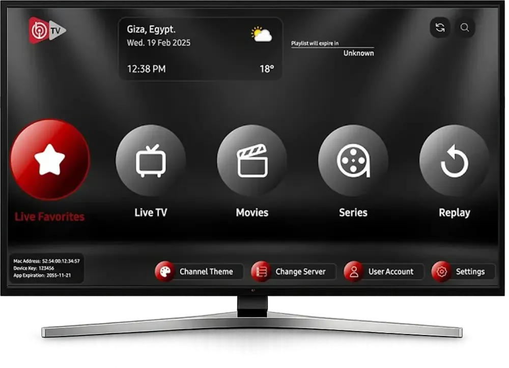 Application IBO Player pour l’IPTV Smart TV sur un téléviseur Samsung